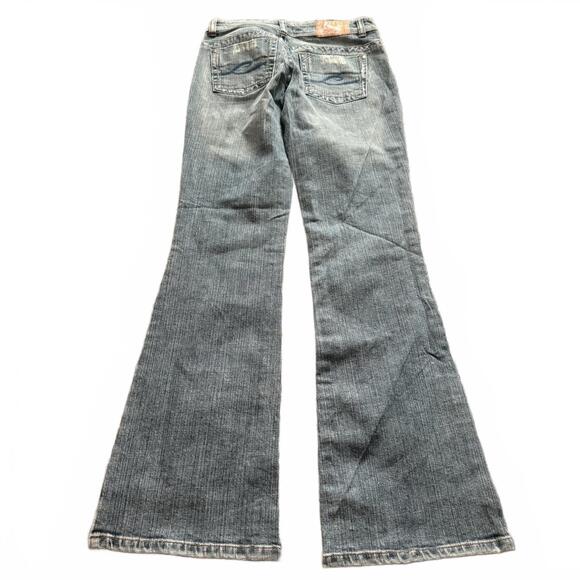 Y2K Candie’s Low Rise Bootcut Jeans Faded Wash Stretch Denim Size 7 - Picture 2 of 8